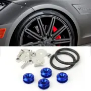 Blue Euro Bolt on Fast Quick Release Secure Kit For BMW Front Rear Bumper Lip (for: BMW)