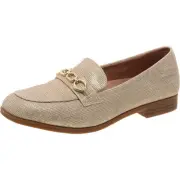 Naturalizer Womens Mariana Gold Chain Loafers Shoes 9.5 Medium (B,M) BHFO 2360