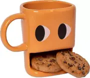 Fisura Original "Eyes" Mug with Biscuit Holder Ceramic Mug with Biscuit Hole 240