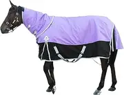 Waterproof Horse Turnout Blankets Horse Blanket Winter Waterproof,400g Warm Cotton Filling Liner 1600D Premium Turnout Horse Blanket,Medium Weight Waterproof Blanket 81 inches,155cm