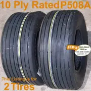 2) 16/6.50-8 16-650-8 16x6.50-8 I-1 Rib Wanda Journey P508 Hay Tedder TIRE 10ply