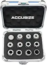 AccusizeTools - Metric ER Collet 2mm to 13mm by 1mm ER-20 Collet 12 Pcs/Set in Fitted Strong Aluminium Box #3350-0583