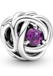 Pandora Charm, February Purple Eternity Circle #790065C02