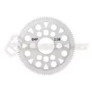 3RACING 64 Pitch Hard Spur Gear 110T - 122T TAMIYA SAKURA 1/10 RC Car Buggy