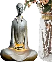Sitting Buddha Statue, Zen Meditating Carving Statue, Buddha Sculptures, Retro Meditation Idol, Desk Ornament Buddha, Outdoor Buddha Statues, Buddha Statue For Desktop, Buddha Sculptures For Garden