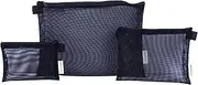 [Flightmode] 3pcs Mesh Bag Travel Cosmetic Accessory Personal Carry Storage Case Organizer
