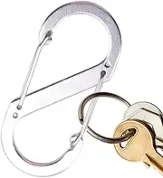 Carabiner for Keys, Carabiner Keychains Clip, Aluminum Alloy, Multifunctional Key Holder for Outdoor Hiking, Travel, Backpacking