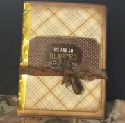 Lot Grateful fall junk photo journal ephemera tote So Blessed OOAK handmade NWT