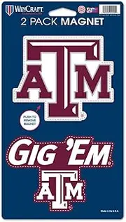 NCAA Texas A&M University WCR29068014 Magnets (2 Pack), 5" x 9"
