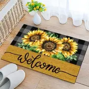 Sunflower Door Mat Welcome Mat Outdoor Doormat 17X29.5Inch Sunflower Welcome