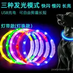 寵物用品 LED狗髮光項圈 USB充電 頸圈 泰迪夜光脖套 大 中 小型犬 狗項圈