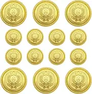 Betoplin 14 Pieces Metal Blazer Buttons 15mm 23mm Gold Buttons for Blazers, Suits, Coats, Jackets
