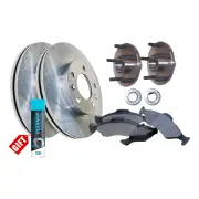 Front Wheel Bearing Hub Ass + Brake Rotor Pad Kit for Holden Apollo JM JP 2.2L