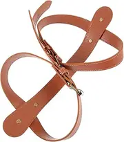 KOMBIUDA Camping Binding Strap Leather Blanket Strap Beach Mat Carrying Strap Outdoor Floor Mat Strap for Blanket Camping Picnic Rugs