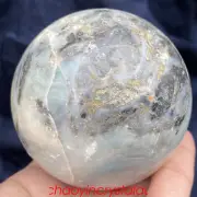 1.32LB Natural amazonite ball quartz crystal sphere 75mm reiki healing XQ822
