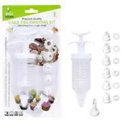 Cake Decorator Icing Piping Syringe Tool Kit Set 8 Nozzles Decorating Party New