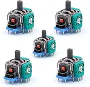 Qiwenr 5 pieces 3D analogue joystick, analogue joysticks, 3D replacement left and right controller thumb sticks sensor, joystick for PS4 Dualshock 4 Xbox analogue stick, USB controller sensor,