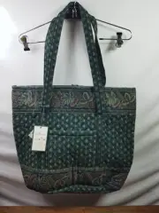 Vera Bradley XL Vera Tote In Classic Green