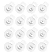 50Pcs 8mm Plastic Cord Locks Single Hole Spring Toggle Stopper, Frosted White
