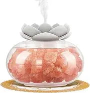 Essential Oil Diffuser,Aromatherapy Diffuser:YeeQue Salt Lamp Diffuser for Home Bedroom Office Himalayan Crystal Cute Lotus Auto Shut Off 7 Colors LED Night Light