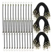 50 Pcs Bungee Cords with Hooks Small Bungee Cords 10 Inch Black Short7147