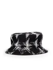 Black & White Tweed Bucket Hat