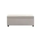 Fabric Storage Box Ottoman Foot Stool Bench - Beige - Beige