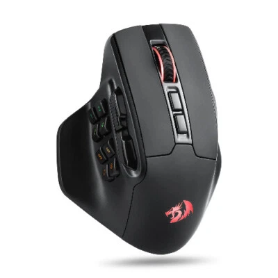 Wireless MMO Gaming Mouse, 15 Programmable Buttons RGB Gamer Mouse,