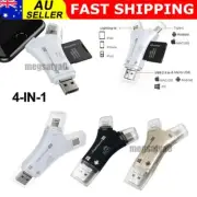 4-in-1 Media Transfer with Memory Card USB TF Micro SD Card Reader For IPhone