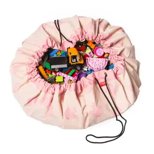 比利時 Play & Go - 玩具整理袋-藝術家聯名款-粉紅大象-展開直徑 140cm/產品包裝 24.5×21.5×5.5cm