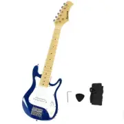 Karrera 30 Inch Childrens Electric Guitar 6 String Half-Size for Kids, Blue