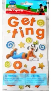 Title Express Disney " Getting Goofy " Scrapbook Sticker Mickey Mouse Jolees Ek