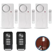 3PCS Wireless Magnetic Sensor Alarm Detector w/ 2 Remote Door Window Entry Alert