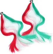2pcs Synthetic Ponytail Extensions for Hair Ties for Parties Festivals Cosplay and Daily Use Hair Decoration for Creative Styles