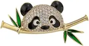 [AIMALL] Guofeng Cute Panda Brooch, High-end Unisex Decorative Pin with Bamboo Design, Fun Animal Corsage for Men and Women