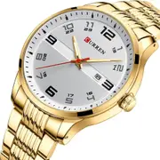 Stainless Steel Quartz Luminous Hands Clock for Men