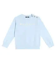 [Balmain Kids] Balmain Kids Logo cotton jersey sweatshirt Y 8 blue