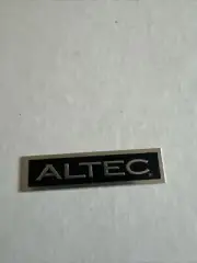 Altec Speaker Grill Badge Logo Solid Brass Custom Engraved Pair 2-1/4" X 1/2"