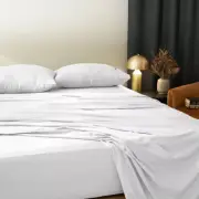 Morrissey Fitted Sheet Set 400TC Luxe Soft Bamboo/Cotton Snow