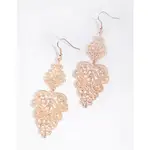 現貨 LOVISA ROSE GOLD LARGE FILIGREE DROP EARRINGS 澳洲 耳環 耳針 優雅