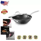 12-Inch Aluminum Wok with Nonstick Coating - Versatile Cooking & Easy Cleanup