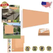 10x12 FT Peach Fuzz Sun Shade - Breathable Outdoor Cover with Grommets
