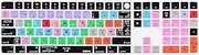 XSKN Shortcuts and Languages Silicone Keyboard Cover Skin Compatible with Apple 2021 iMac M1 Chip Magic Keyboard with Touch ID and Numeric Keypad A2520 Accessories (EU&US Version, Logic Pro)