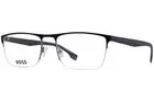 Hugo Boss 1487 KU0 Eyeglasses Frame Men's Matte Blue Ruthenium Semi Rim 58mm