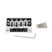 4 String Fixed Hardtail Guitar Bridge Replacement for Cigarbox Electric Guitar