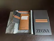 ZEGNA FOLIAGE DEERSKIN 10CC WALLET MADE IN ITALY NEW