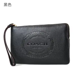 【COACH】馬車LOGO荔枝紋大手拿包(新款任選)