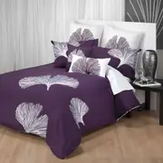 Bianca Kalista Aubergine Quilt Cover Set (Queen, King) Or Accessories
