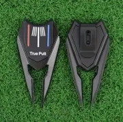 1x Black Metal Golf Divot Repair Tool With Golf Ball Marker