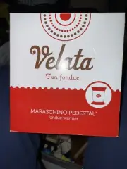 Scentsy Velata Maraschino Red Pedestal Electric Fondue Warmer & Forks NEW in Box